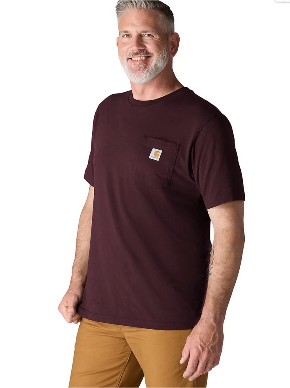 Carhartt Short Sleeve Crew T-Shirt in Deep Burgundy